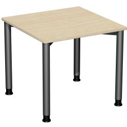 Schreibtisch Rundfuss Gestell, höhenverstellbar, 80...