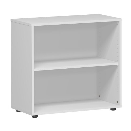 Regal 2 Ordnerhöhen 75 cm hoch 80 cm breit Dekor Lichtgrau