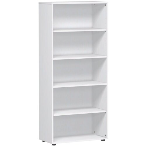 Regal 5 Ordnerhöhen 181 cm hoch 80 cm breit, Dekor Buche Dunkel