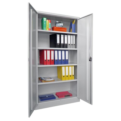 Stahlschrank 195 cm hoch, 100cm breit, 40 cm tief, Korpus: Anthrazitgrau, Türen: Anthrazitgrau, Fachböden: verzinkt