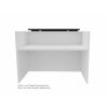 Empfangstheke Singlemodul, Breite: 146 cm, Korpus: Weiss, Ablage: Nuss Canaletto  (Melamin)