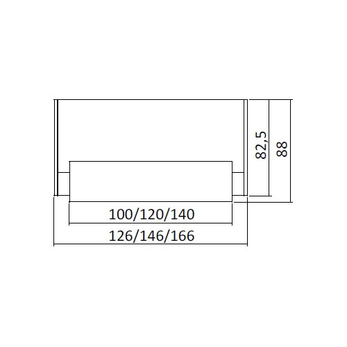 Empfangstheke Singlemodul, Breite: 166 cm, Korpus: Weiss, Ablage: Ulme  (Melamin)