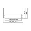 Empfangstheke Singlemodul, Breite: 166 cm, Korpus: Weiss, Ablage: Ulme  (Melamin)