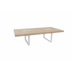 Konferenztisch mit Kufengestell Metall , 140 x  280 cm,...