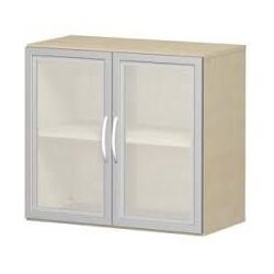 Aktenschrank mit Glastüren, 2 Ordnerreihen, 80 cm breit