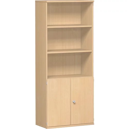 Aktenschrank 5 Ordnerreihen, mit Drehtüren und Regal, 80 cm breit