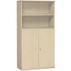 Aktenschrank 5 Ordnerreihen, mit Drehtüren und Regal, 100 cm breit