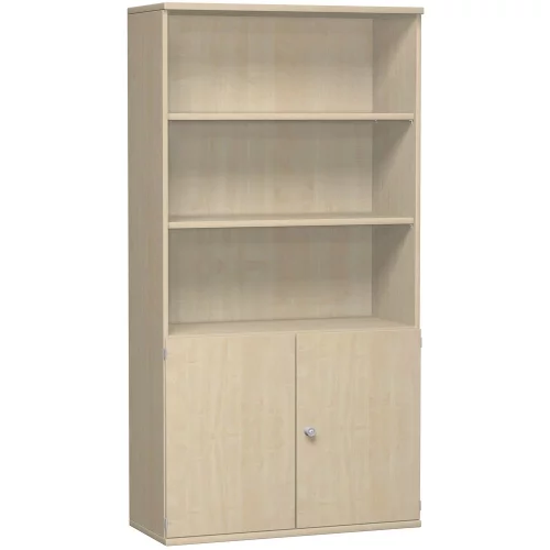 Aktenschrank 5 Ordnerreihen, mit Drehtüren und Regal, 100 cm breit
