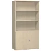Aktenschrank 5 Ordnerreihen, mit Drehtüren und Regal, 100 cm breit