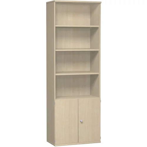 Aktenschrank 6 Ordnerreihen, mit Drehtüren und Regal, 80 cm breit