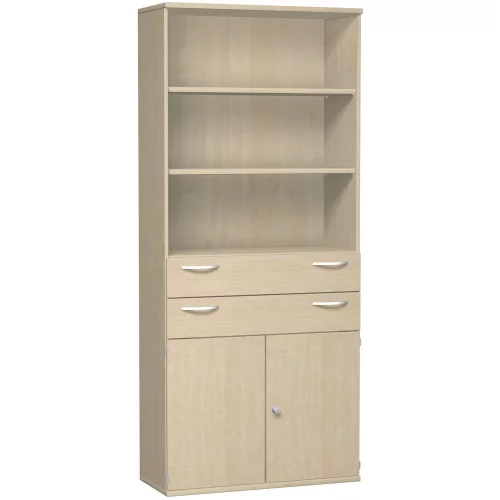 Aktenschrank 6 Ordnerreihen, mit Schubladen und Türe, 100 cm breit