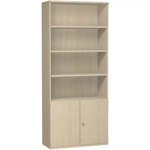 Aktenschrank 6 Ordnerreihen, mit Drehtüren und Regal, 100 cm breit