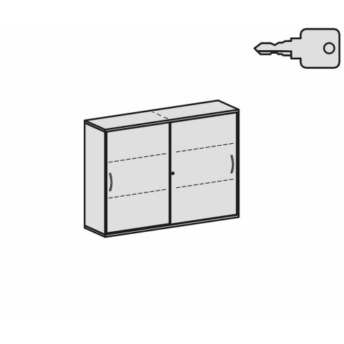 Schiebetürenschrank 3 Ordnerreihen, 160 cm breit