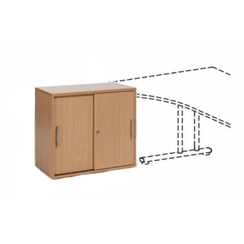 Anstell Schiebetürenschrank 72 cm hoch, 80 cm breit