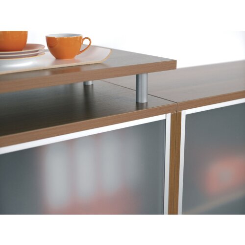 Aufsatzplatte 120 cm breit, Dekor: Lichtgrau