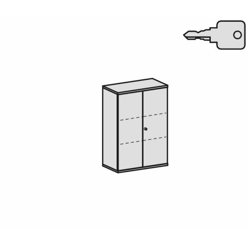 Aktenschrank 3 OH, 80 cm breit Dekor Korpus: Weiß, Front: Weiß
