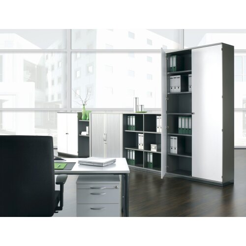 Aktenschrank 6 OH, 120 cm breit Dekor Korpus: Lichtgrau, Front: Lichtgrau