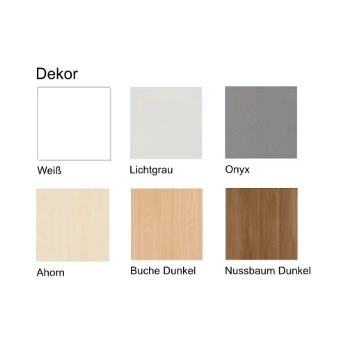 Aktenschrank 6 Ordnerreihen, mit Drehtüren und Regal, 100 cm breit, Dekor Korpus: Lichtgrau, Front: Lichtgrau