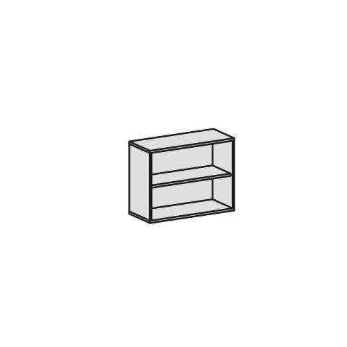 Aktenregal 2 Ordnerhöhen, 100 cm breit, Dekor Korpus: Weiß