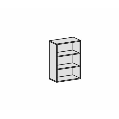 Aktenregal 3 Ordnerhöhen, 80 cm breit, Dekor Korpus: Weiß