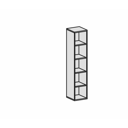 Aktenregal 5 Ordnerhöhen, 40 cm breit, Dekor Korpus: Ahorn