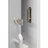 Rolladenschrank 3 Ordnerhöhen, 120 cm Breit Weiss/ Silber
