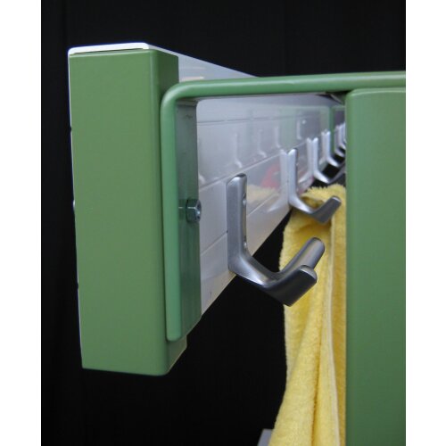 Garderobenbank mit Hakenleiste, 150 cm, Gestell: Anthrazitgrau, Sitzleisten: Buchenholz, mit Schuhrost