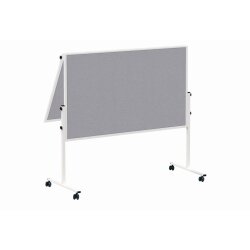 Moderationstafel 150x120 cm klappbar und fahrbar, Filz grau