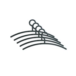 Kleiderbügel 5er Pack Kunststoff schwarz