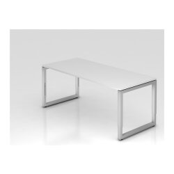 Schreibtisch höhenverstellbar mit Ringfuss 180x80...