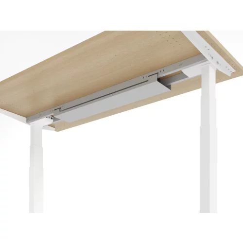 Schreibtisch elektrisch höhenverstellbar 200x100, Dekor: Eiche, Gestell: Weiss