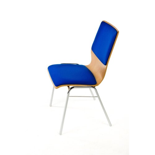 Holzschalen-Stapelstuhl Profi taillierte Formmit Sitz und Rückenpolster