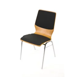 Holzschalen-Stapelstuhl Profi  taillierte Form mit Sitz...