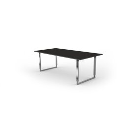 Besprechungstisch Ringkufe Edelstahl, 200x 100 cm Dekor...