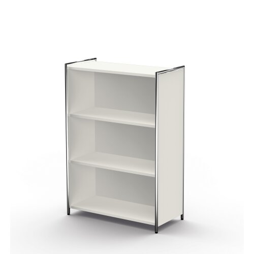 Aktenregal Rothorn / Steel 3 Ordnerhöhen 80 cm breit, Farbe: weiss