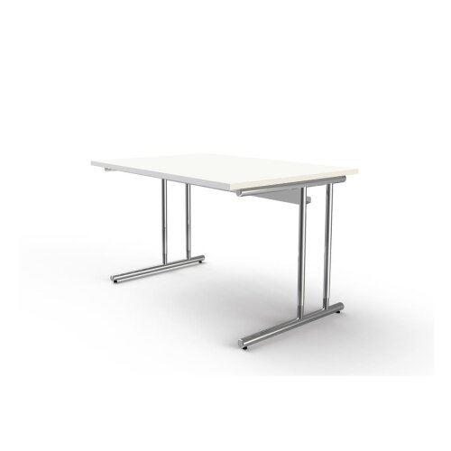 Schreibtisch Serie Rothorn / Steel 120 x 80 cm, Farbe: weiss