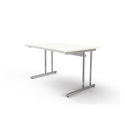 Schreibtisch Serie Rothorn / Steel 120 x 80 cm, Farbe: weiss