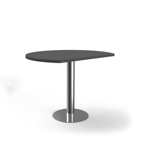 Winkelkombination Schreibtisch Serie Rothorn / Steel 180 x 180 cm, mit Besprechungsanbau, Farbe: anthrazit