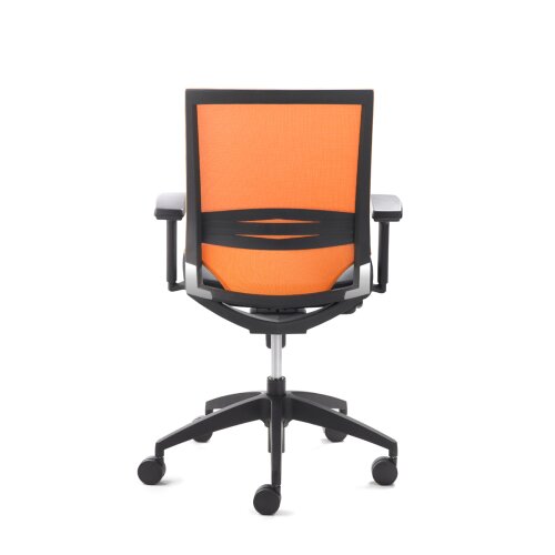 Netzdrehstuhl Netzrücken rot