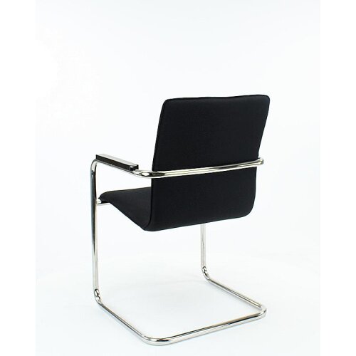 Freischwinger mit Armlehne in schwarz