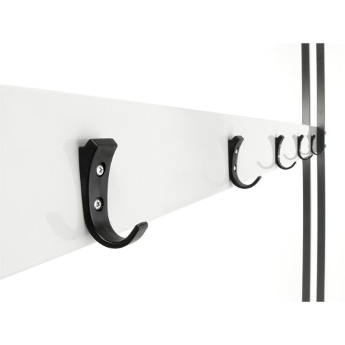 Garderobenständer mit 2 Hakenleisten anthrazit