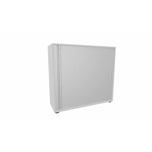 Rolladenschrank 3 Ordnerhöhen, 120 cm Breit Grau/ Silber