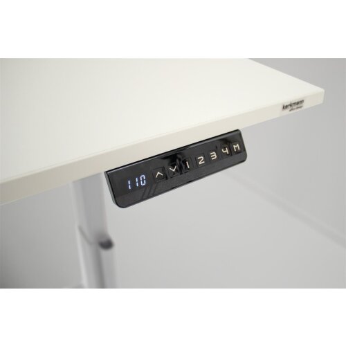 Schreibtisch elektrisch höhenverstellbar Serie ETK3 im Maß: 160 x 80 cm, Dekor: Weiss
