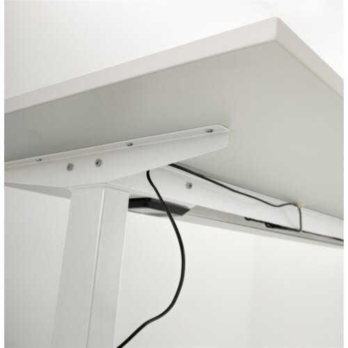 Schreibtisch elektrisch höhenverstellbar Serie ETK3 im Maß: 160 x 80 cm, Dekor: Dunkelgrau