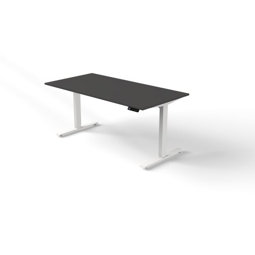 Schreibtisch elektrisch höhenverstellbar Serie ETK3 im Maß: 160 x 80 cm, Dekor: Anthrazit