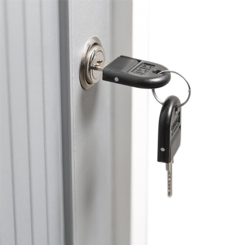 Rollcontainer 3 Schubladen + Utensilienauszug 60 cm tief Grau