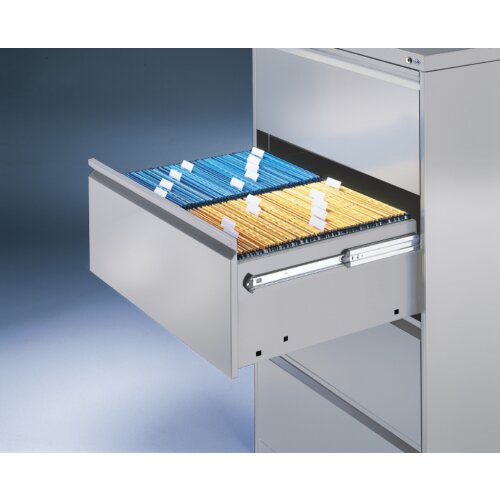 Hängeregistraturschrank 3 Schubladen zweibahnig, Farbe Korpus:  Lichtgrau, Farbe Front:  Lichtgrau