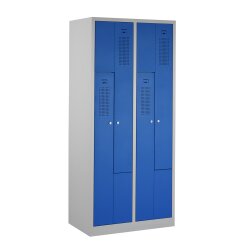 Z-Spind 4 Abteile Enzianblau Drehriegel Ohne...