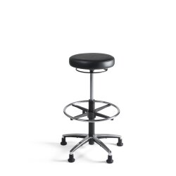 Arbeitshocker hoch  mit Kunstleder Polster Fusskreuz...