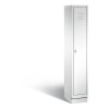 Spind Classic auf Sockel, 1 Abteil, Abteilbreite 300mm, Farbe Korpus: Verkehrsweiß, Farbe Front: Verkehrsweiß